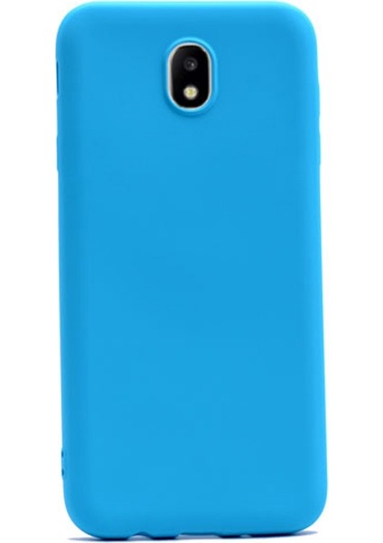 Samsung Galaxy J5 Pro Kılıf Premier Silikon Kılıf+Nano Glass Koruyucu Mavi