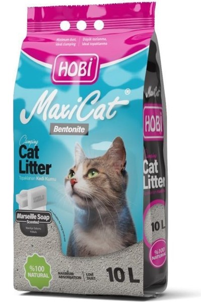 Maxicat Marsilya Sabunlu Bentonit Kedi Kumu 10 Litre