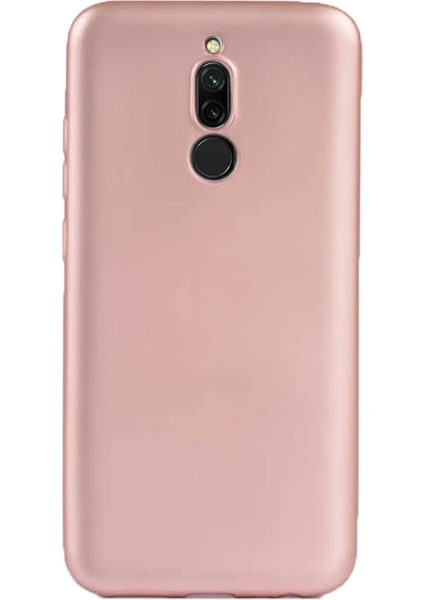  Apsuwa Xiaomi  Redmi 8 Kılıf Premier Silikon Esnek Koruma+Nano Glass Bronz