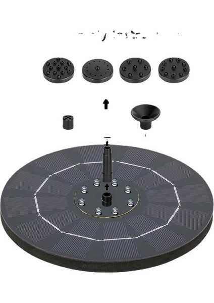 16CM Güneş Su Çeşmesi Havuz Göleti Şelale Bahçe Dekorasyonu (Yurt Dışından)