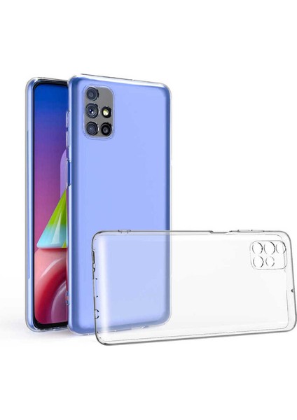 Samsung Galaxy M31S Kılıf Kamera Koruma Lüx Silikon Şeffaf Kapak