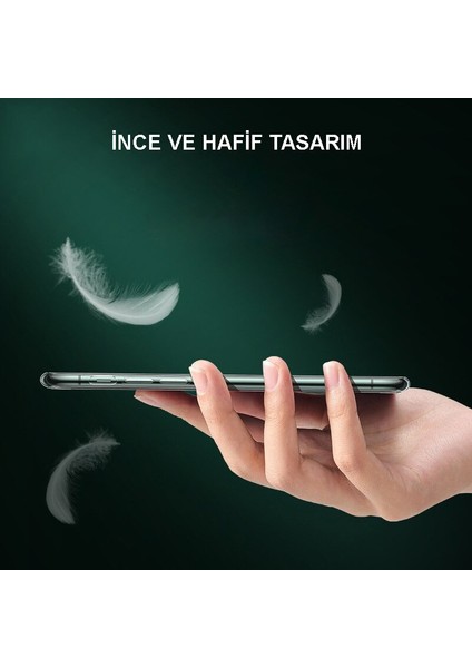 Huawei P40 Lite Kılıf Kamera Koruma Lüx Silikon Şeffaf Kapak