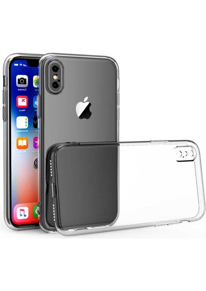 Apple iPhone Xs Max Kılıf Kamera Koruma Lüx Silikon Şeffaf Kapak