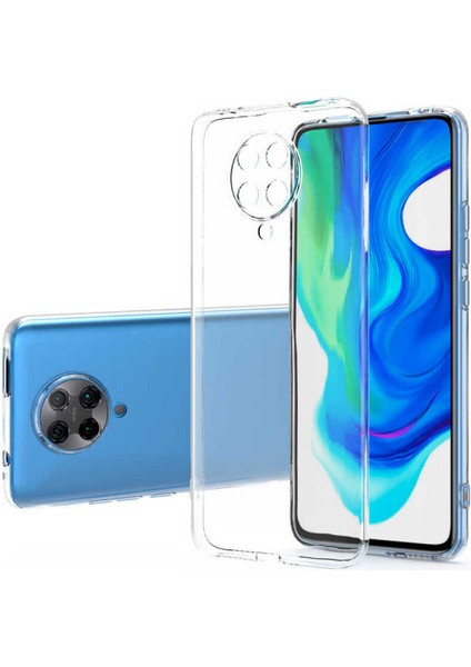 Xiaomi Poco K30 Pro Kılıf Kamera Koruma Lüx Silikon Şeffaf Kapak