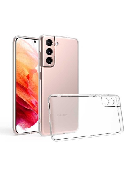Samsung Galaxy S21 Kılıf Kamera Koruma Lüx Silikon Şeffaf Kapak