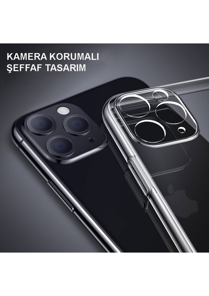 Apple iPhone x Kılıf Kamera Koruma Lüx Silikon Şeffaf Kapak