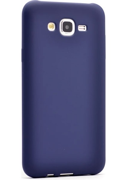 Samsung Galaxy J2 Kılıf Premier Silikon+Nano Glass Lacivert
