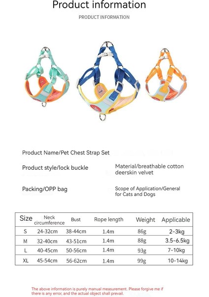 Pet Yansıtıcı Göğüs ve Sırt Ayarlanabilir Tasma (Yurt Dışından) indirimleri
