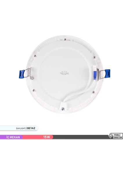 15W Sıva Altı Yuvarlak LED Panel Armatür Beyaz Gövde 6500K Beyaz modelleri