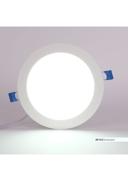 15W Sıva Altı Yuvarlak LED Panel Armatür Beyaz Gövde 6500K Beyaz fırsatları
