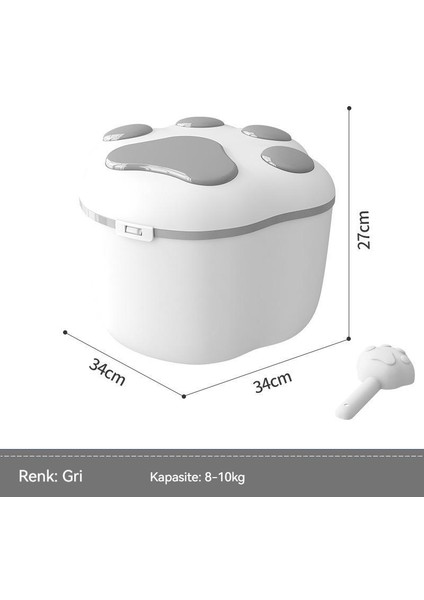 Vakumlu Köpek Maması Kovası Büyük Kapasiteli Kedi Maması Kovası Kabı Mama Kabı (Yurt Dışından) fiyatları