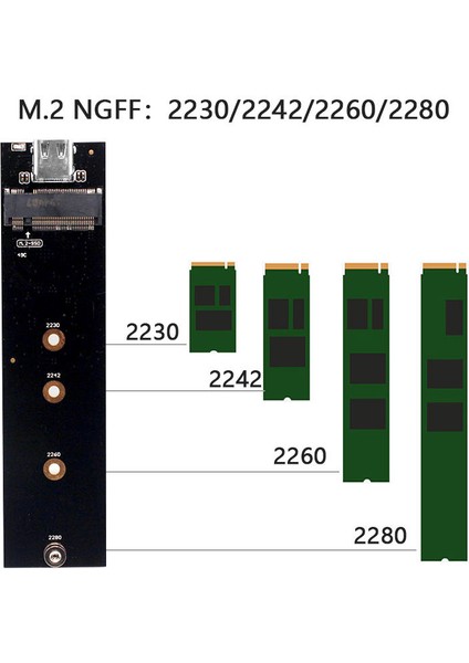 Tr-83 M.2 Sata Ngff SSD USB 3.1 5 GBps Type-C Gen1 B-Key M+B Key Disk Kutusu