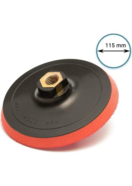 Cırt Zımpara Seti + Matkap Aparatı + 115 mm Taban (12 Parça Set)