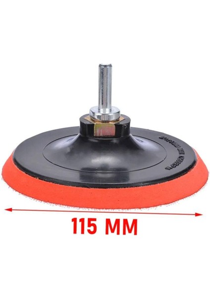 Cırt Zımpara Seti + Matkap Aparatı + 115 mm Taban (12 Parça Set)