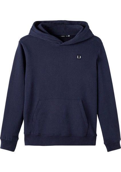 Düz Erkek Çocuk Lacivert Sweatshirt Nlmnote Ls Sweat W Hood