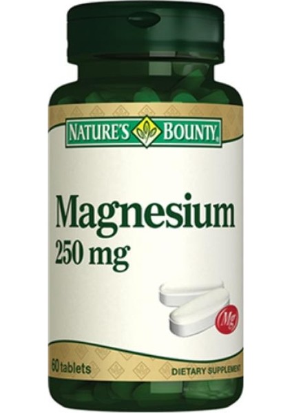 Natures Bounty Magnesium 250 Mg Takviye Edici Gıda 60 Tablet