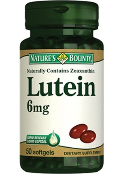 Natures Bounty Lutein 6 Mg Takviye Edici Gıda 50 Kapsül