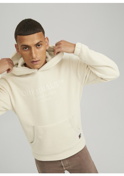 Jorslope Fleece Sweat Hood Ln Beyaz Erkek Sweatshirt 12216573-Moonb fiyatları