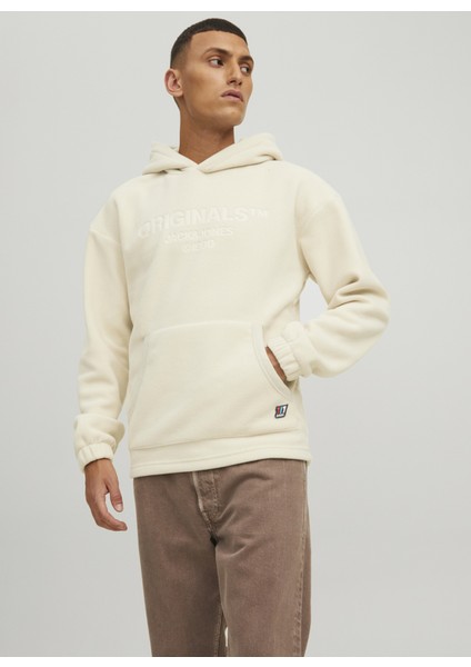 Jorslope Fleece Sweat Hood Ln Beyaz Erkek Sweatshirt 12216573-Moonb modelleri