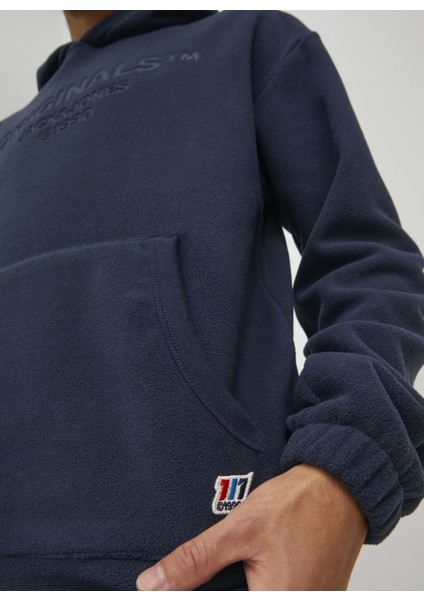 Kapüşon Yaka Koyu Lacivert Erkek Sweatshirt 12216573_JORSLOPE Fleece Sweat Hood modelleri