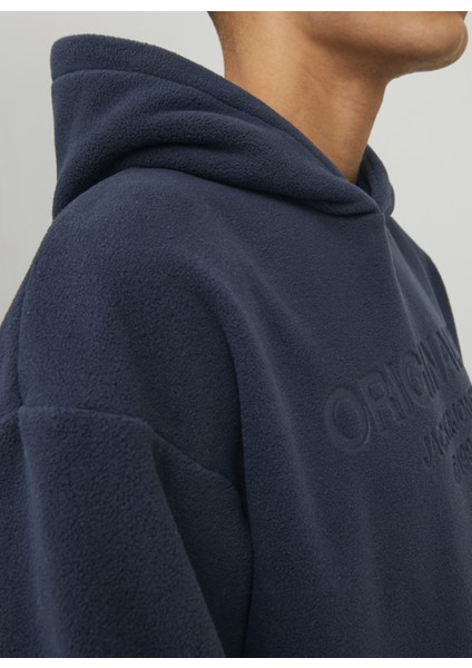Kapüşon Yaka Koyu Lacivert Erkek Sweatshirt 12216573_JORSLOPE Fleece Sweat Hood fırsatları