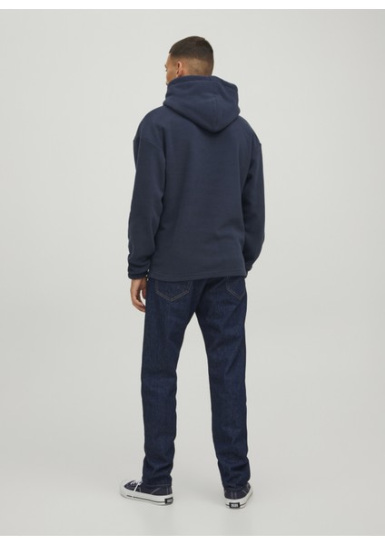 Kapüşon Yaka Koyu Lacivert Erkek Sweatshirt 12216573_JORSLOPE Fleece Sweat Hood indirimleri