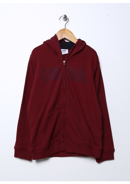 Düz Erkek Çocuk Kırmızı Sweatshirt JAXSK022