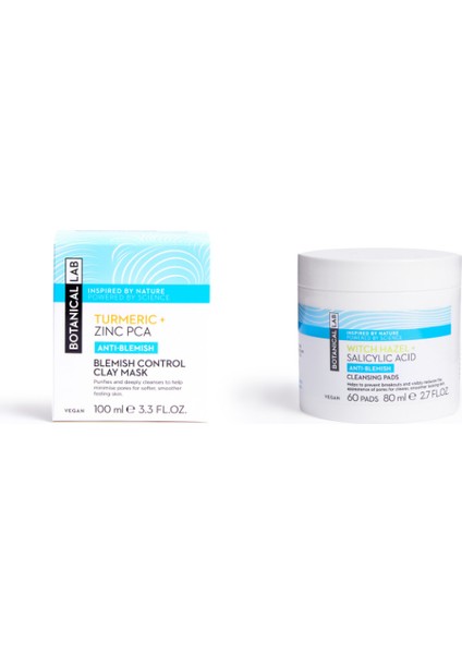 Botanicallab Hamamelis & Cadı Fındığı Temizleme Pedleri 80 ml + Cadı Fındığı Kil Maskesi 100 ml