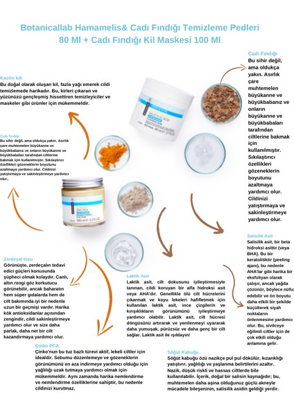 Botanicallab Hamamelis & Cadı Fındığı Temizleme Pedleri 80 ml + Cadı Fındığı Kil Maskesi 100 ml