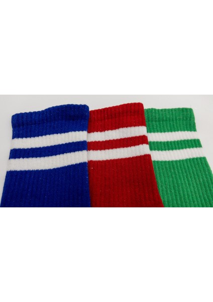 12 Çift Renkli Bayan Tenis Çorabı fiyatları