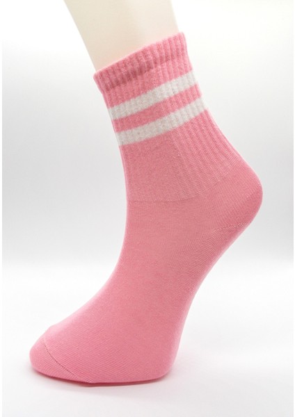 12 Çift Renkli Bayan Tenis Çorabı fırsatları