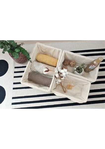 Makrome Sepet - Çok Amaçlı Organizer - Gazete ve Dergilik - Banyo Sepeti