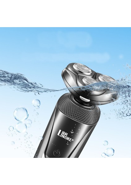 Taşınabilir Yıkanabilir USB Şarj Edilebilir Elektrikli Tıraş Makinesi - Mavi (Yurt Dışından)