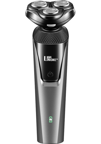 Taşınabilir Yıkanabilir USB Şarj Edilebilir Elektrikli Tıraş Makinesi - Gri (Yurt Dışından)