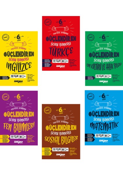 6.Sınıf Tüm Dersler Güçlendiren Soru Bankası Seti 6 Kitap 2022 Baskı