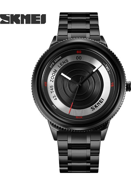 Erkek Saatleri Üç Boyutlu Kadran Suya Dayanıklı Paslanmaz Çelik Kuvars Kol Saati (Yurt Dışından)