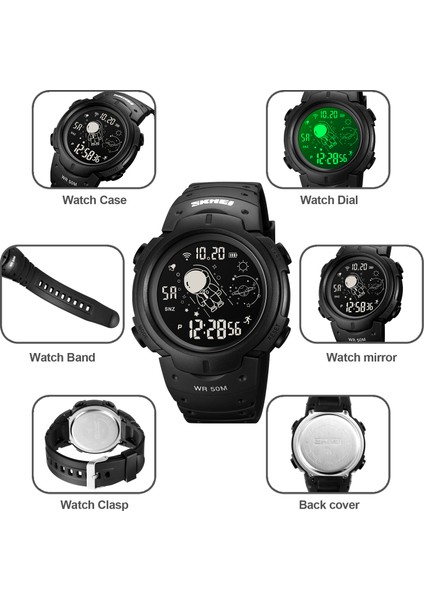 Arama Süresi Göstergesi Kol Saati LED Işık Dijital Erkek Spor Saatleri (Yurt Dışından) indirimleri