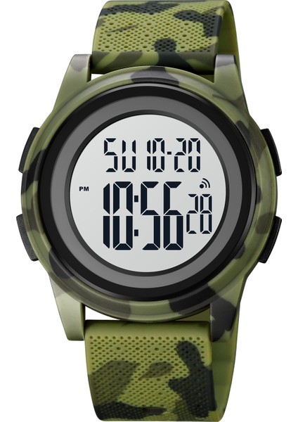 Erkekler Günlük Geri Sayım Spor Saatleri LED Işık Chrono Çalar Saat 5bar Suya Dayanıklı Dijital Kol Saati (Yurt Dışından)