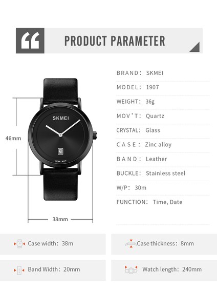 Japonya Kuvars Hareketi Izle Erkekler Saatler Su Geçirmez Basit Deri Kayış Tarihi (Yurt Dışından) modelleri