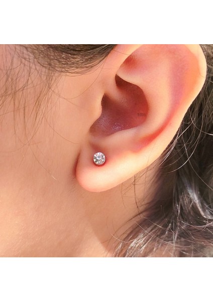 3mm Mıknatıslı Küpe Ince Beyaz Zirkon Taşlı 1 Çift Burun Kulak Dudak Hızma Manyetik Çelik fırsatları