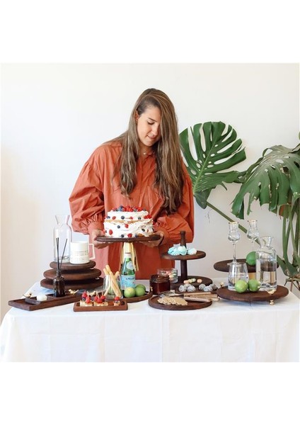 Ahşap 28 Cm Altın Konik Ayaklı Sunumluk fırsatları