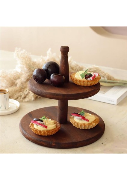 Ahşap İki Katlı Sunum Tabağı modelleri