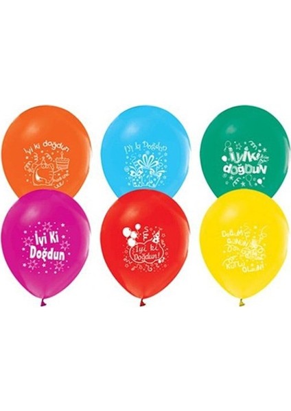 Iyiki Doğdun Yazılı Balon 10 Lu