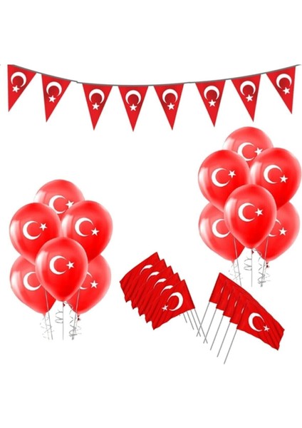 29 Ekim Süslemeleri Bayram Set Parti Aksesuarları