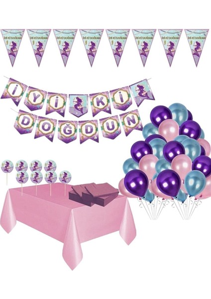 Deniz Kızı Temalı Doğum Günü Süsleme Seti