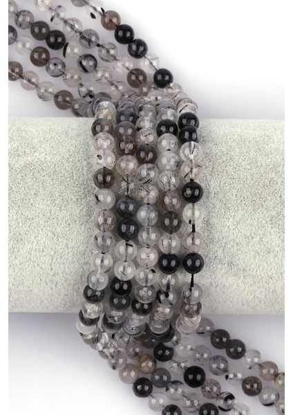 Rutil Kuvars Doğal Taş Dizi 6 mm Küre Kesim