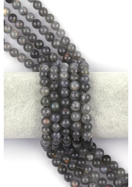 Labradorit ( Aa Kalite ) Doğal Taş Dizi 8 mm Küre Kesim