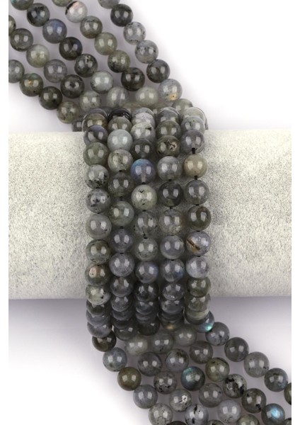 Labradorit Doğal Taş Dizi 8 mm Küre Kesim