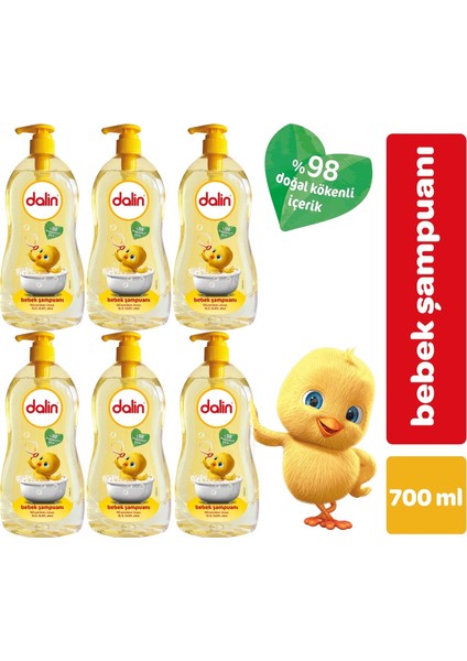 Bebek Şampuanı Klasik 700ML Pompalı (6 Lı Set)