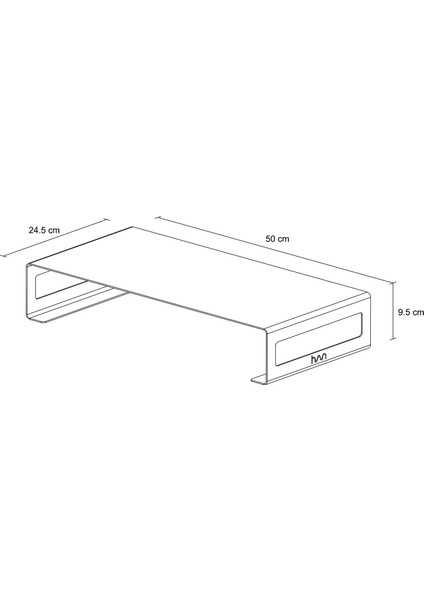 Monitör Standı - Laptop Standı - Monitör Yükseltici - Metal - Siyah - SMS1BL